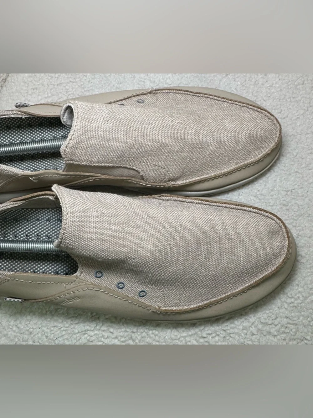 Columbia PFG Slip-On Loafers Men’s Beige Omni-Grip Boat‎ Shoes Comfort Casual 13